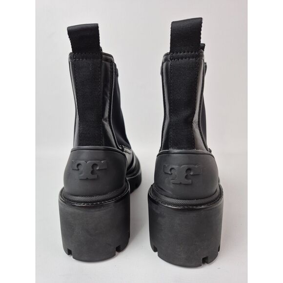 Tory Burch Women's Black Chelsea Lug Sole Ankle Leather Boots Size 8.5 M - Picture 5 of 7